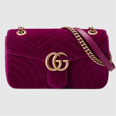 la gucci marmont velluto viola|gg marmont handbags.